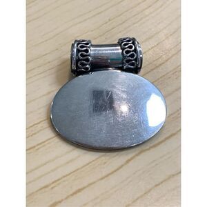 .925 Sterling Silver Oval Pendant #mom #engravable